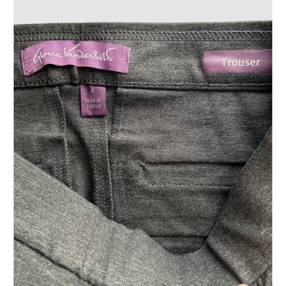 Gloria Vanderbilt Heather Grey Pull-On Trouser Womens Pants Size 8 Professional - Picture 4 of 9